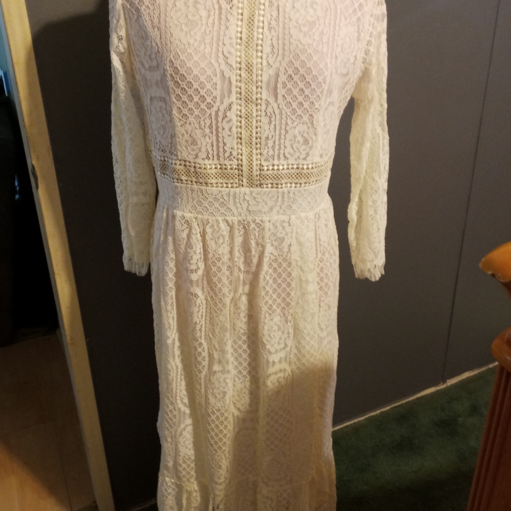 Ababalaya White Lace Dress size XXL